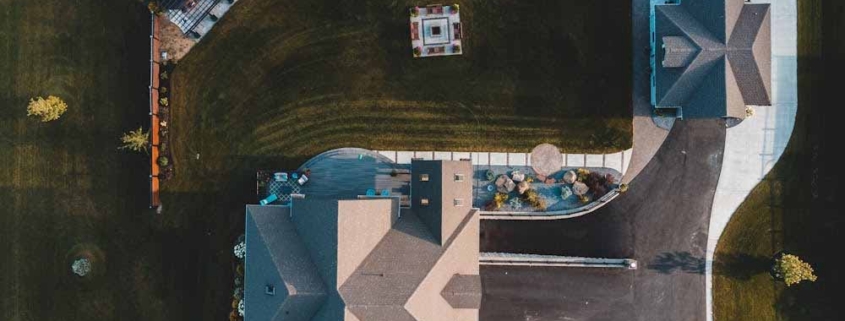Aerial view of a large residential property suitable for subdivision planning and land development assessment